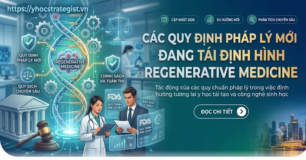 CÁC QUY ĐỊNH PHÁP LÝ MỚI ĐANG TÁI ĐỊNH HÌNH REGENERATIVE MEDICINE: Điều bệnh viện, phòng khám và doanh nghiệp dược cần chuẩn bị từ hôm nay
